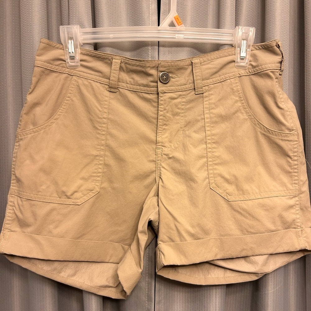 50%offw❤️ The North Face Hiking Outdoor Shorts Women's Sz 4 Beige Stretch S1